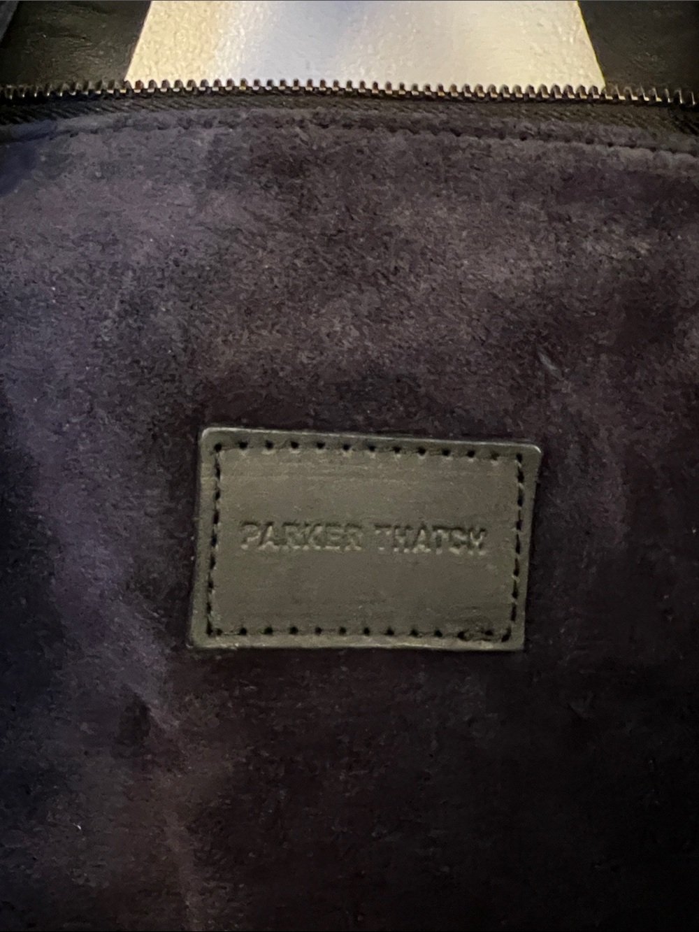 Parker Thatch NAVY Suede Charlie Handbag - Picture 3 of 13